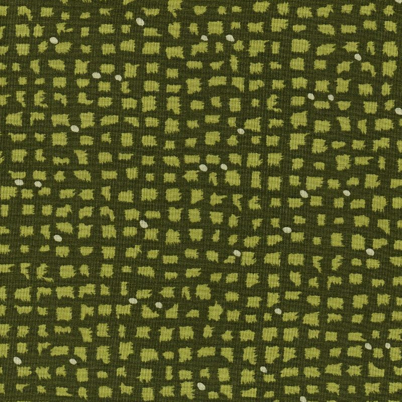Olivengrønn med lysere mønster