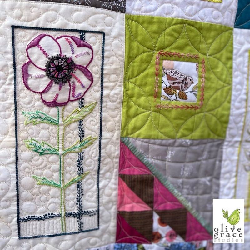 Jaye's Bouquet quilt Månedsblokk