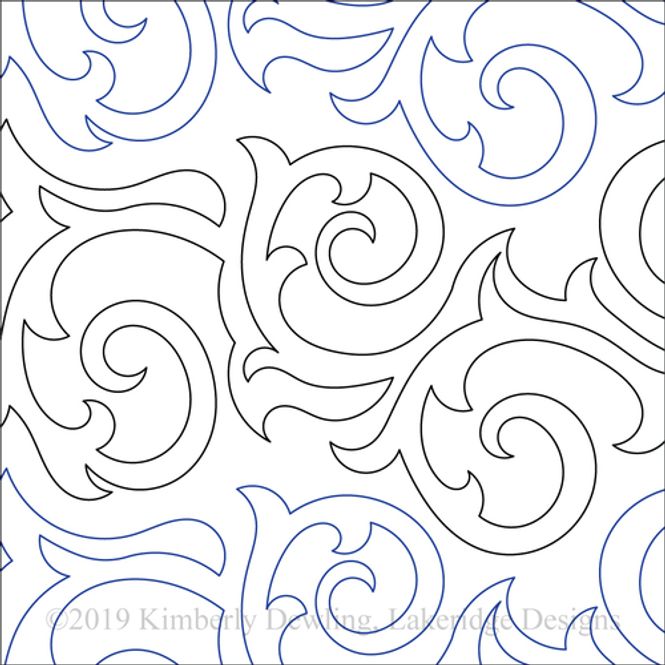 Hovedbilde Longarm quilting, Damask