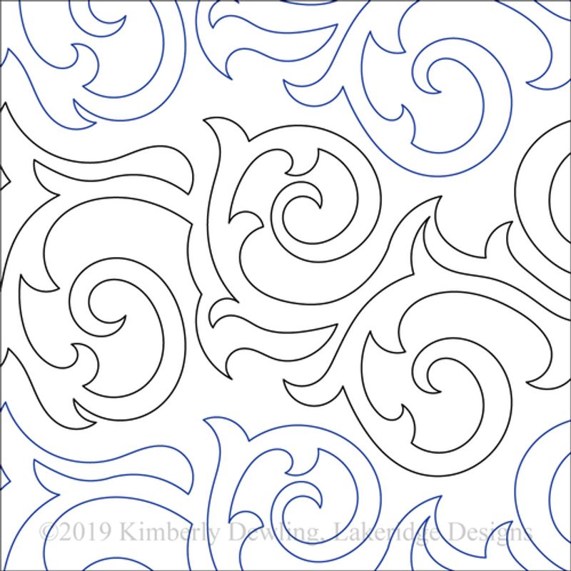 Longarm quilting, Damask