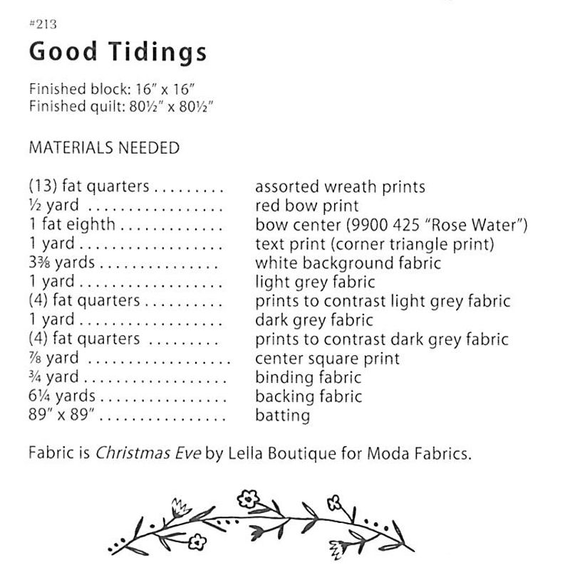 Good tidings mønster