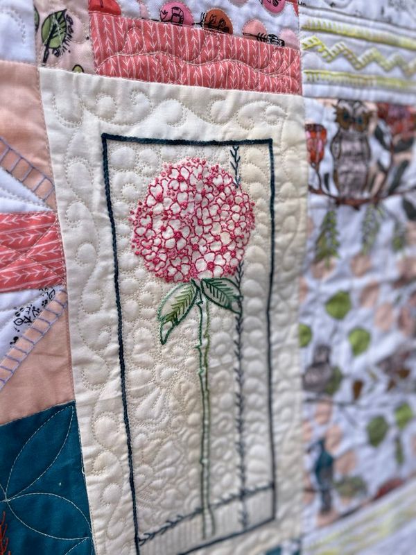 Jaye's Bouquet quilt Månedsblokk