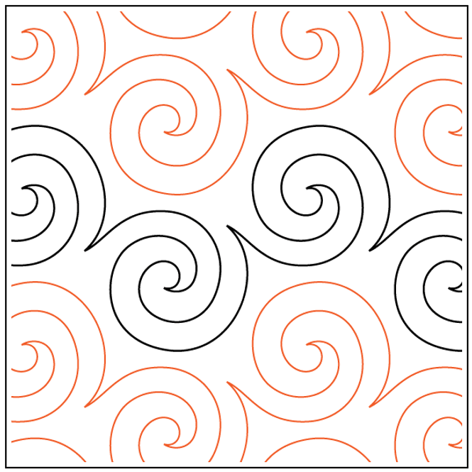 Hovedbilde Longarm Quilting, Basic swirl